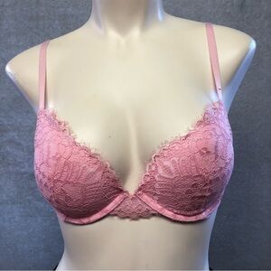 𝅺💕2/$35 💕 La Senza Obsession Plunge Pink Lace Bra 32C